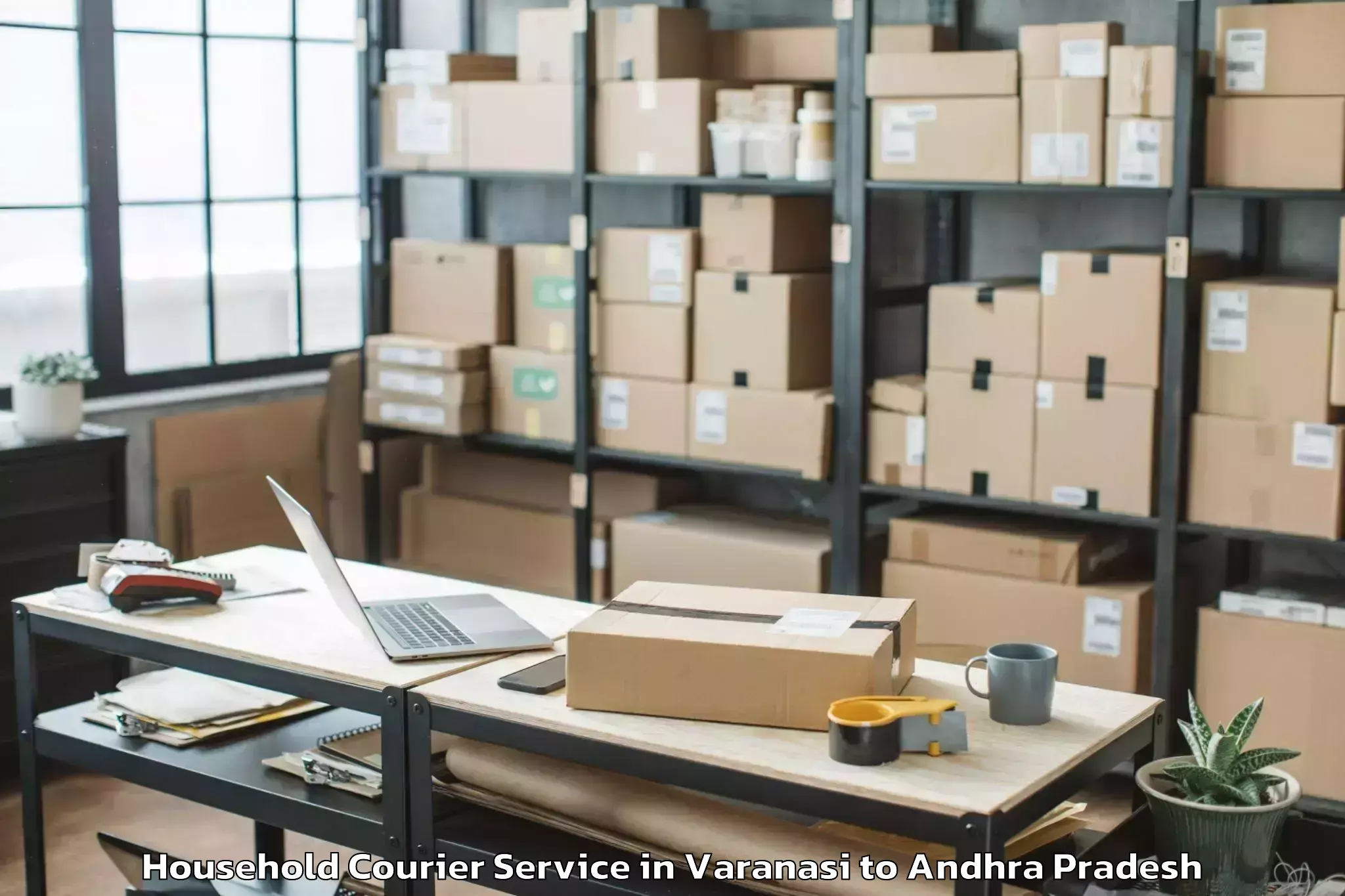 Professional Varanasi to Koyyalagudem Household Courier